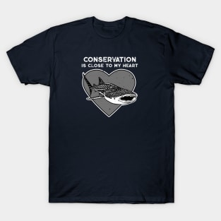 Whale Shark Conservation Heart T-Shirt